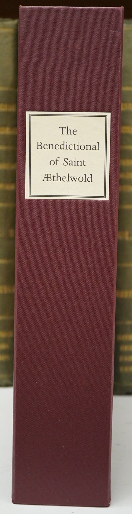 The Benedictional of Saint Athelwold. Limited facsimile edition. 119ff. in gold and colour (text and illus.) and limitation leaf; publisher's gilt lettered morocco with blind decorated panelled spine, ge. (by Smith Settl